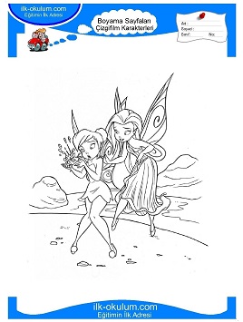 Çocuklar İçin Tinkerbell Boyama Sayfaları 